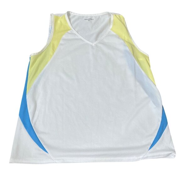 4 Athletic Tank Tops M Medium Sport Top Stretch Blue Pink Womens (READ) - Picture 6 of 10